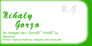 mihaly gorzo business card